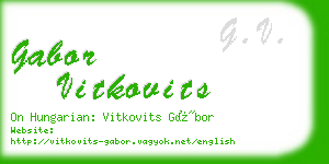 gabor vitkovits business card